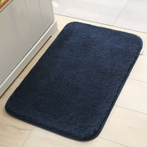 Rvasteizo Microfiber Bathroom Rugs Bath Mat Extra Thick, Soft And Absorbent, Against Slip Bath Rugs For Bathroom, Dark Blue