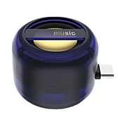 Rvasteizo Mini Portable Speaker, 2W Microphone Speaker Line Input Speaker, 250mAH Capacity Type-c Plug-in Small Audio For Mobile Phones