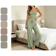 thumbnail image 1 of Rvasteizo Plus Size Sleepwear Lace Sleeveless Cami Elastic Waist Full Length Pants Sleepwear, 1 of 5