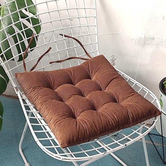 Rvasteizo Seat Cushion, Corduroy Strap Chair Cushion Color Chair Cushion Strip Velvet Comfortable Fart Cushion