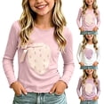 thumbnail image 1 of Rvasteizo Shirts for Girls Crew Neck Allover Printed Long Sleeve Casual Layering T Shirt for Girls 2-10Years, 1 of 5