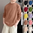thumbnail image 1 of Rvasteizo Shirts for Girls Solid Mock Neck Fleece Long Sleeve Layering Top for Girls 4-16Years, 1 of 5