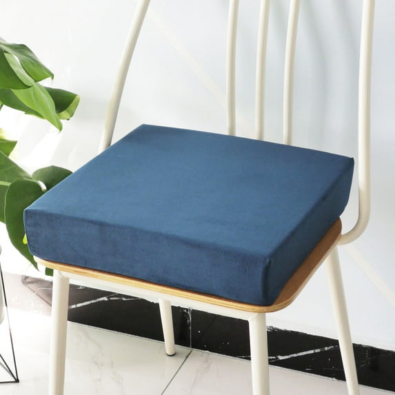 Rvasteizo Sponge Seat Cushion Velvet Solid Wood Sofa Window Cushion Warm And Comfortable Tatami Cushion, 40x40cm, Navy