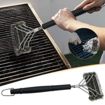 Rvasteizo Stainless Steel Barbecue Brush, Steel Wire Brush, Grill Grill Rack Cleaning, Barbecue Cleaning Brush, Outdoor Tools