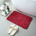 thumbnail image 1 of Rvasteizo Thickened Coral Velvet Embossed Entrance Carpet Floor Mat Bathroom Water Absorption Foot Pad Slip Pad 50X80cm, Wine, 1 of 2