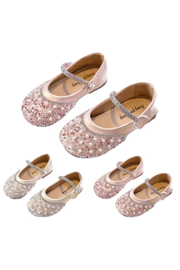 Toddler Girls Pearl Flat Shoes Solid Classic Performance Footwear