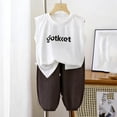 thumbnail image 1 of Rvasteizo Toddler Outfits Print Round Neck Sleeveless Top Shorts Cotton Summer Set 1-8Years, 1 of 4