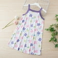 thumbnail image 1 of Rvasteizo Tween Dresses Print Sleeveless Round Neck Camisole Dress Floral Print Knee Length Loose for Girls Summer Wear, 1 of 4