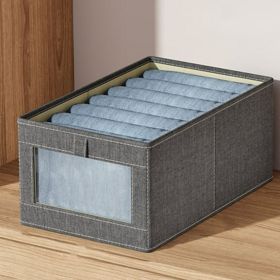 Rvasteizo Wardrobe Clothes Organizer, Compartment Clothes Organizer With Support, Foldable Washable Laundry Drawer Organizer With Handle