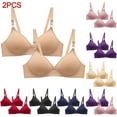 thumbnail image 1 of Rvasteizo Women's Wireless Bralette Spaghetti Strap Soft Support 2 Pack Senior,M, 1 of 4