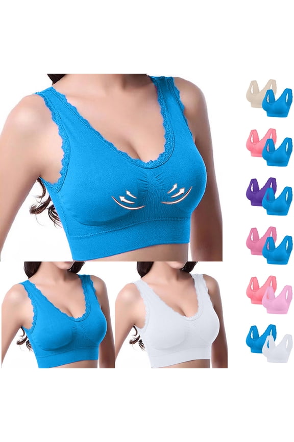 Women Sports Bra 2pc Solid Sport Tank Wireless Daily Casual Wear