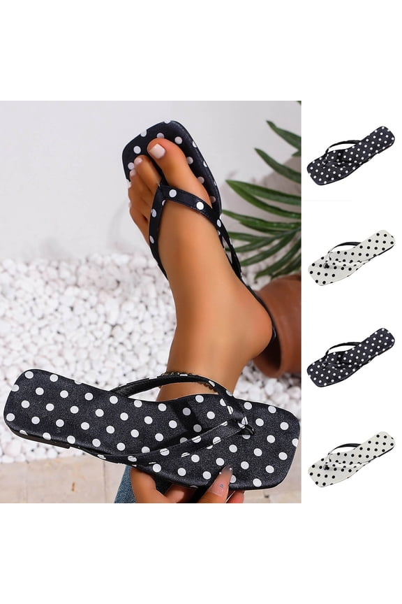 Slides for Women Print Rubber Soft Sole Wide Size Summer Beach Casual Slippers