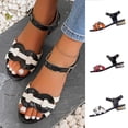 thumbnail image 1 of Rvasteizo Women Classic Shoes Color Woven Buckle Stylish for Outdoor Daily Use, 1 of 5