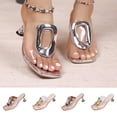 thumbnail image 1 of Rvasteizo Women Fashion Shoes Heels Buckle Strap Breathable Wide Width Summer, 1 of 5