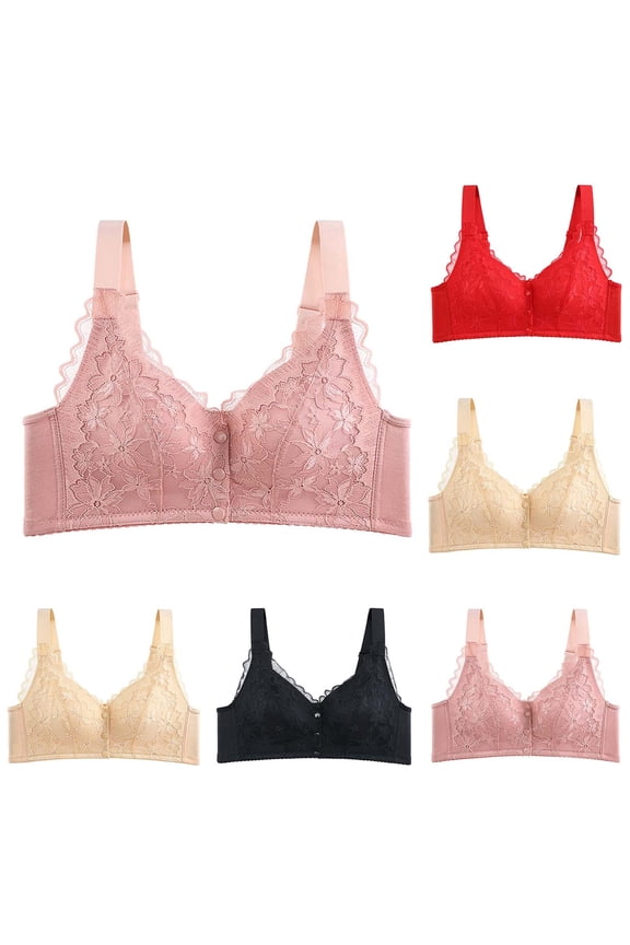 Women Wireless Bra Wireless Bust Lift Thin Cup Front Closure Tank Everyday Bra