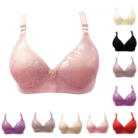 Rvasteizo Women Wireless Bra Wireless Light Adjustable Bust Lift Comfy Everyday Bra