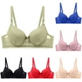 thumbnail image 1 of Rvasteizo Bras for Women No Underwire Solid Thin Cup Adjustment Bust Support Daily Comfy Wear, 1 of 3