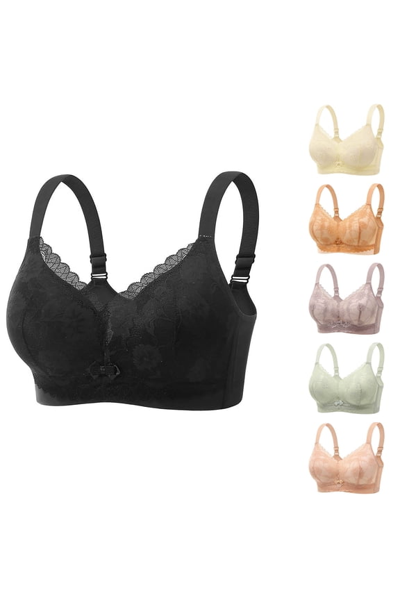 Women Plus Size Lace Bra Back Support Lift Side Support Bra For Women