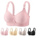 thumbnail image 1 of Rvasteizo Women Lace Bra Wireless Breathable Comfy Bust Lift Thin Cup Everyday Bras, 1 of 4