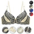 thumbnail image 1 of Rvasteizo Women Lace Bra Plus Size Netting Lace Thin Cup Underwire Bust Gathering Everyday Bra, 1 of 3