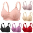 thumbnail image 1 of Rvasteizo Plus Size Womens Bras Breathable Solid Wireless Comfortable Thin,XXL, 1 of 5