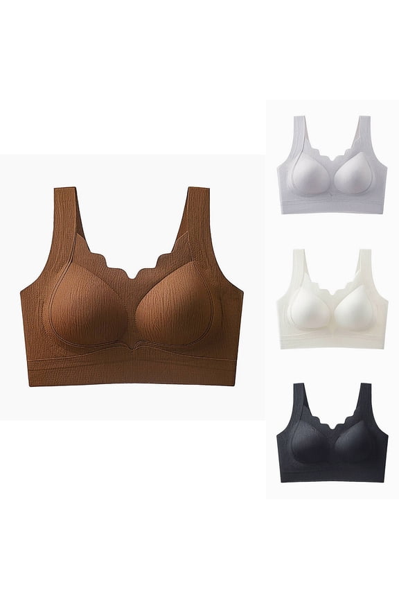 Women Seamless Bra Tank Thin Cup Bust Lift Side Breast Hold Fashion Everyday Bra