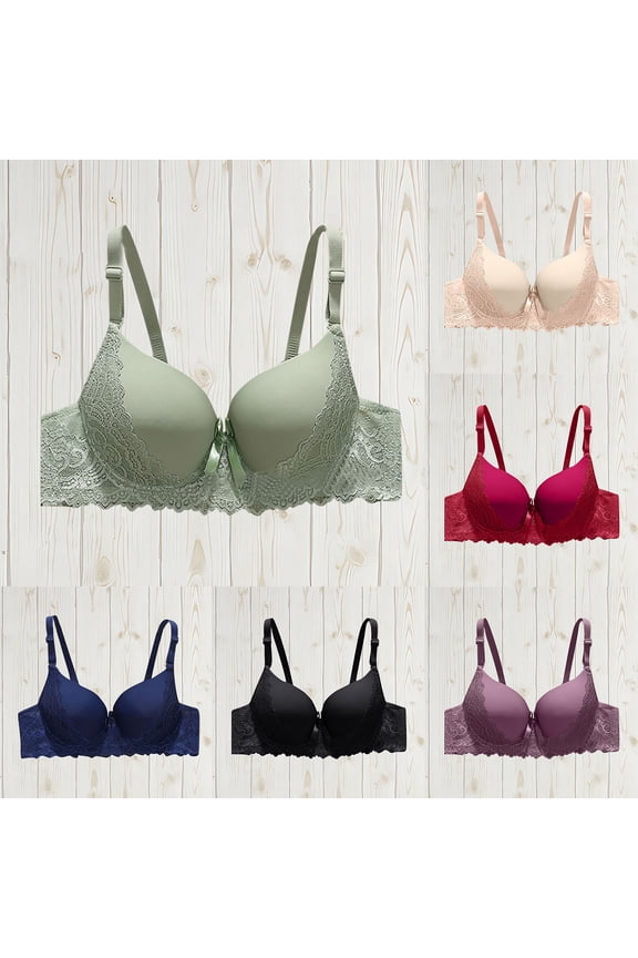 Women Solid Underwire Open Back Bra Lift Back Support Bra