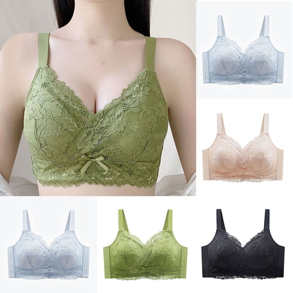 Rvasteizo Women Wireless Bra Solid Wireless Backless Bust Hold Back Beauty Everyday Bra