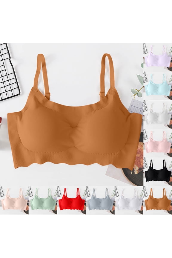 Women Solid Wireless Open Back Bra Strapless Lift Support Bra