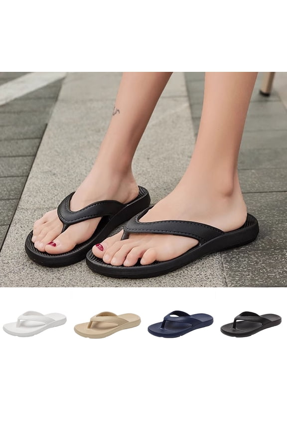 Women Trendy Slippers Thong Rubber Sole Outdoor Beach Summer Slides