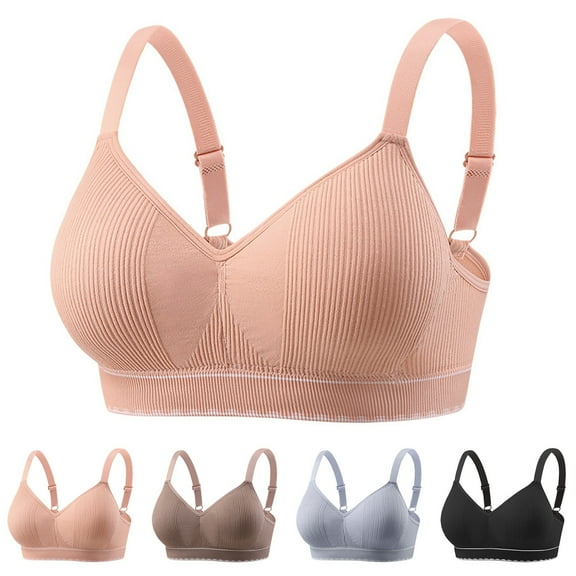 Rvasteizo Women Wide Strap Back Bra Fixed Cup Bandeau Tank Top Bra