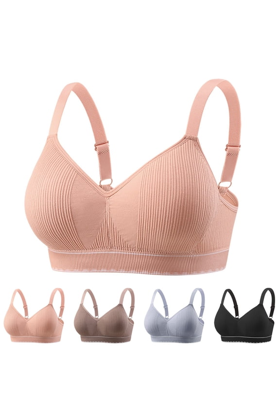 Women Wide Strap Back Bra Fixed Cup Bandeau Tank Top Bra