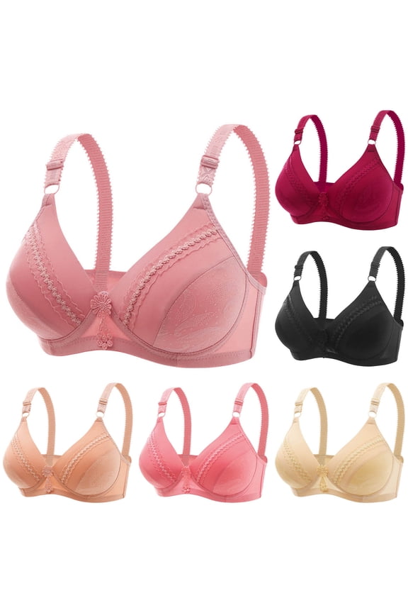 Women Wireless 3 Hook Back Closure Total Coverage Cozy Everyday Bra