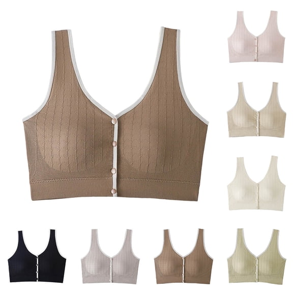 Rvasteizo Women Bandeau Bra Comfy Wide Shoulder Back Beauty Tank Everyday Bra