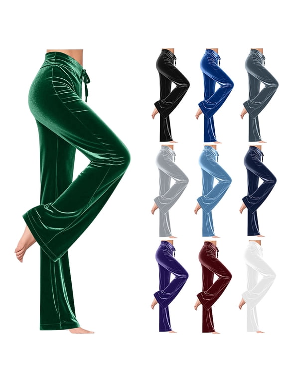 Women's Pants Drawstring Slim Straight No Pocket Pants