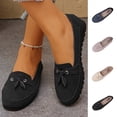 thumbnail image 1 of Rvasteizo Womens Round Toe Closed Toe Pull-On Shoes Solid Low Heel Lazy Summer, 1 of 5