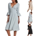 thumbnail image 1 of Rvasteizo Womens Sleeveless Round Neck Dress Solid Color Crew Neck Tank Dress, 1 of 4