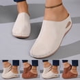 thumbnail image 1 of Rvasteizo Womens Solid Closed Toe Wedge Shoes Pull-On Open Toe Summer Casual Breathable, 1 of 5