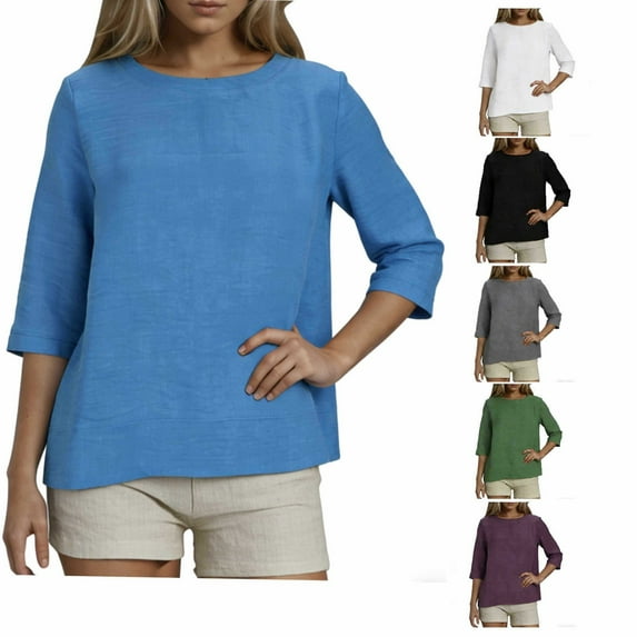 Rvasteizo Womens Summer Short Sleeve V Neck Blouses Shirts Solid Color Short Sleeve V Neck Paw Print Casual Top