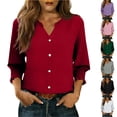 thumbnail image 1 of Rvasteizo Womens Summer V Neck Camisoles Solid Color Sleeveless V Neck Print Casual Summer Top, 1 of 5