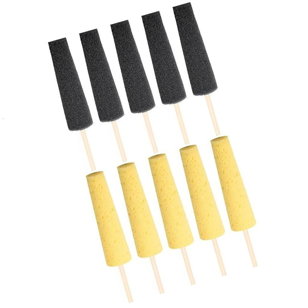 Rvaymup 10Pcs Pottery Trimming Tool Pottery Sponge on Stick for Ceramic Clay Trimming
