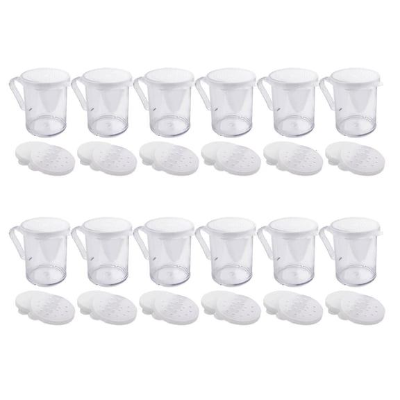 Rvaymup 12Pcs Kitchen Sugar Flour Dispenser Set Seasoning Dredge Shakers with Handle