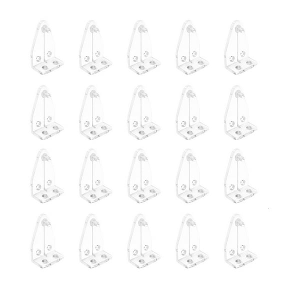 Rvaymup 20Pcs Blinds Fasteners Plastic Hold Down Brackets Simple Installation Bottom Rails Clips for Vertical Horizontal Blinds