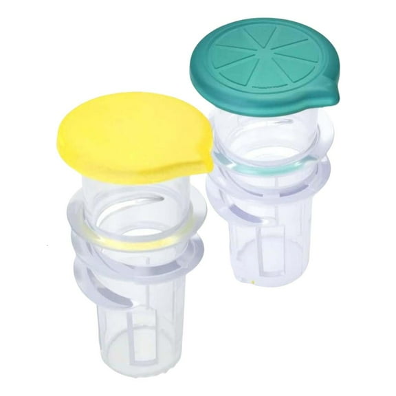 Rvaymup 2Pcs Portable Handheld Lemon Squeezer Plastic Screw Top Juice Squeezer Washable Manual Juicer for Cocktails Fruit