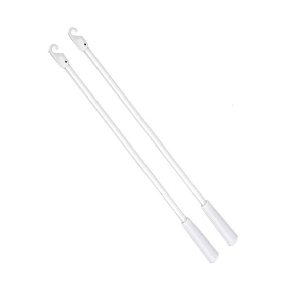 Rvaymup 2Piece Functional Fiberglass Blind Pull Rod Curtain Rod with Hook for Drapes