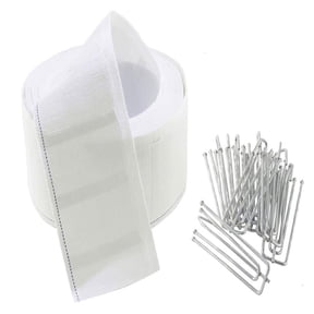 Rvaymup 6 Meter Curtain Pleat Tape Pleater Tape for Curtains Included 15Pcs 4 Prongs Curtain Pleater Hooks Curtain Accessories