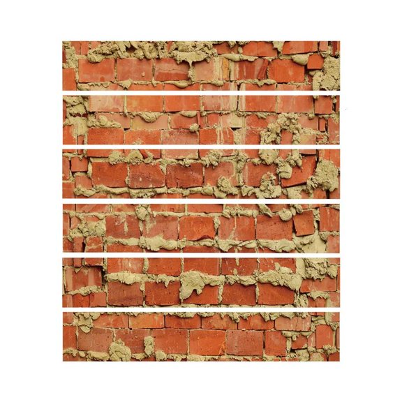 Rvaymup 6Pcs Bricks Pattern Tile Floor Stair Sticker Home Decor Waterproof Mural Decals Adhesive Art Wallpaper