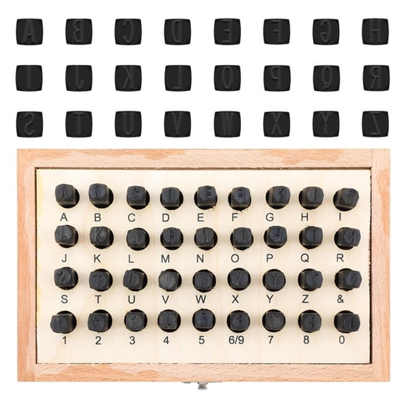 Rvaymup 6mm Number and Letter Stamp Punching Tool Leather Embossing Tool For Leather