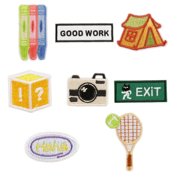 CIYISON 8 Pcs Good Work Sewing Patches Camera Embroidered Patches Iron On/Sew on Patches