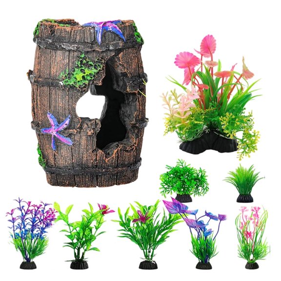 Rvaymup Aquariums Artificial Corals Ornaments Suit Colorful Corals Reef Decorations